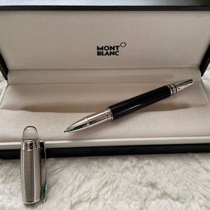 Mont Blanc Pen Black and Silver Fine Liner Vintage